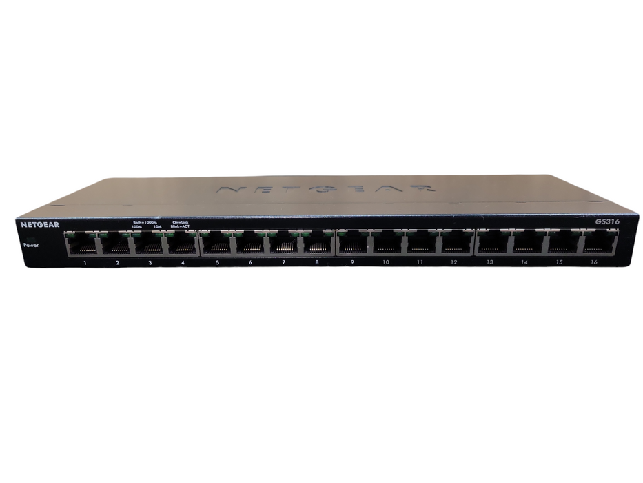 NETGEAR GS316-100NAS 16-Port Gigabit Ethernet Unmanaged Switch
