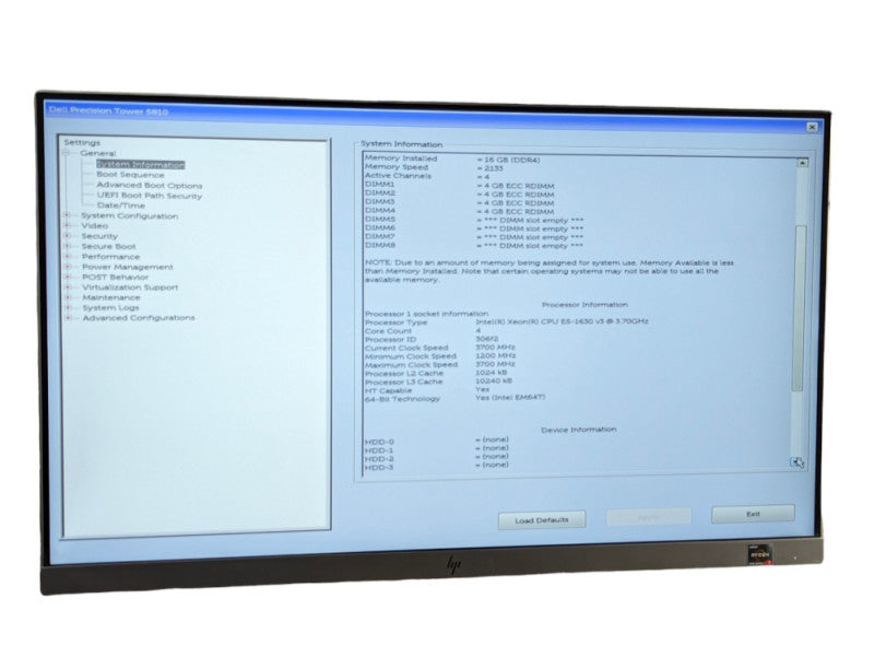 DELL Precision Tower 5810 Intel Xeon E5-1630 v3 @ 3.70Ghz, 16GB RAM  Q-
