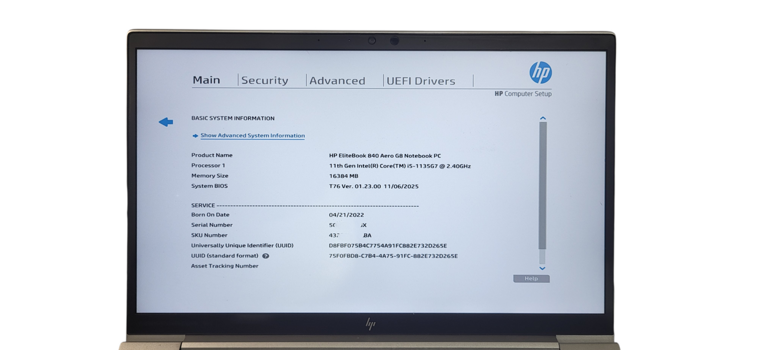 HP EliteBook 840 Aero G8 i5-1135G7|256GB NVME|16GB DDR4\ W/AC