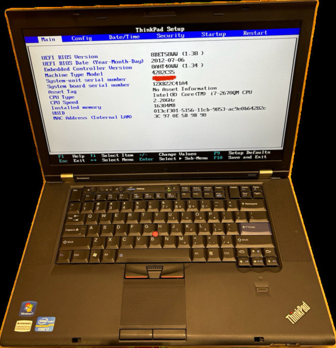 Lenovo ThinkPad W520 i7-2670QM@2.2GHz NVIDIA GPU 16GB RAM No HDD READ  BudLap