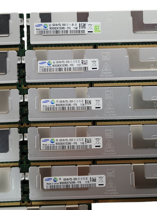 Lot of 11x Samsung 16GB 4Rx4 PC3L-8500R DDR3 Server RAMs