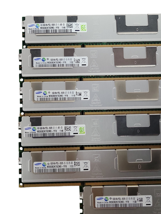 Lot of 11x Samsung 16GB 4Rx4 PC3L-8500R DDR3 Server RAMs
