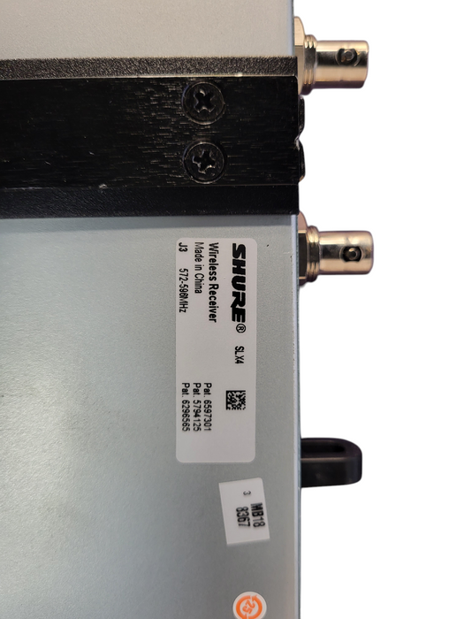 Lot of 2x Shure SLX4 Wireless Microphone Receiver Band J3 572-596 MHz No AC