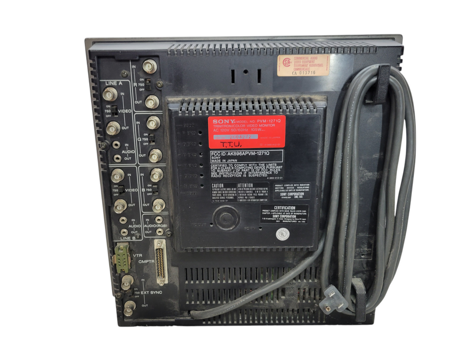 SONY PVM-1271Q TRINITRON COLOR VIDEO MONITOR
