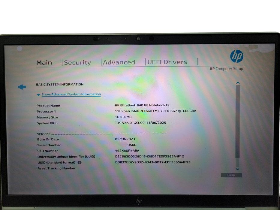 HP Elitebook 840 G8 i7-1185G7 3.0 GHz 16 GB RAM 256GB GB NVME READ