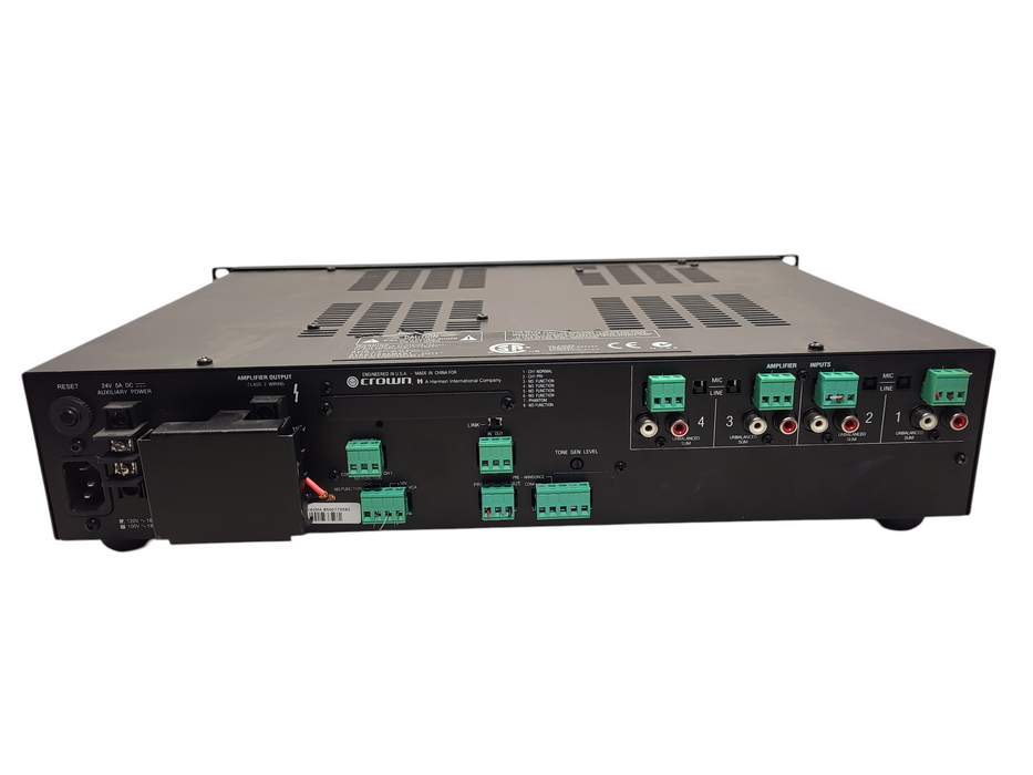 Crown 1160MA Mixer-Amplifier 4 input commercial audio mixer amplifier 180w