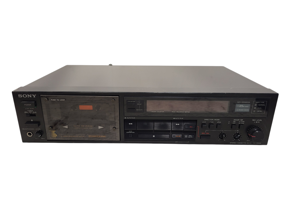 Vintage Sony TC-R502 Stereo Cassette Tape Deck READ