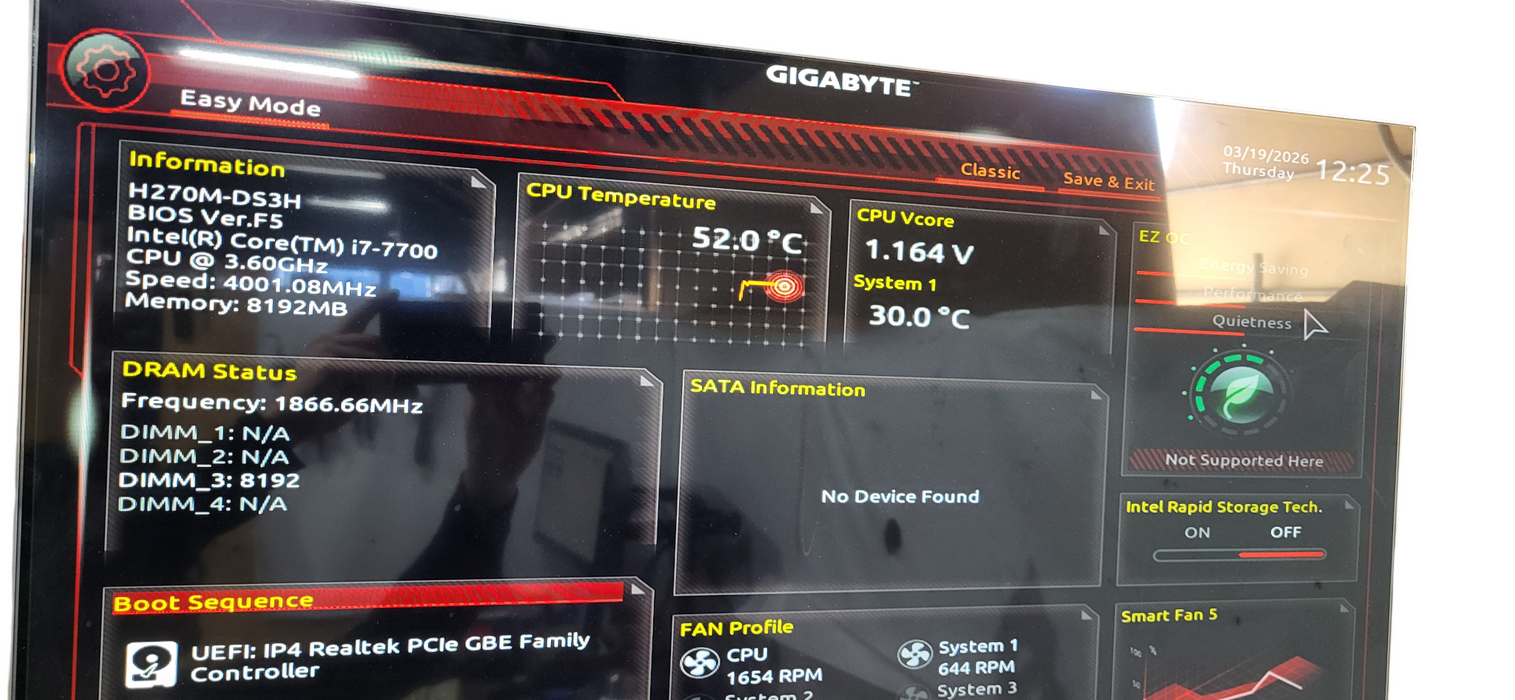 Custom PC i7-7700 CPU|8GB DDR4|256GB NVME|RX 580 GPU|H270M-DS3H