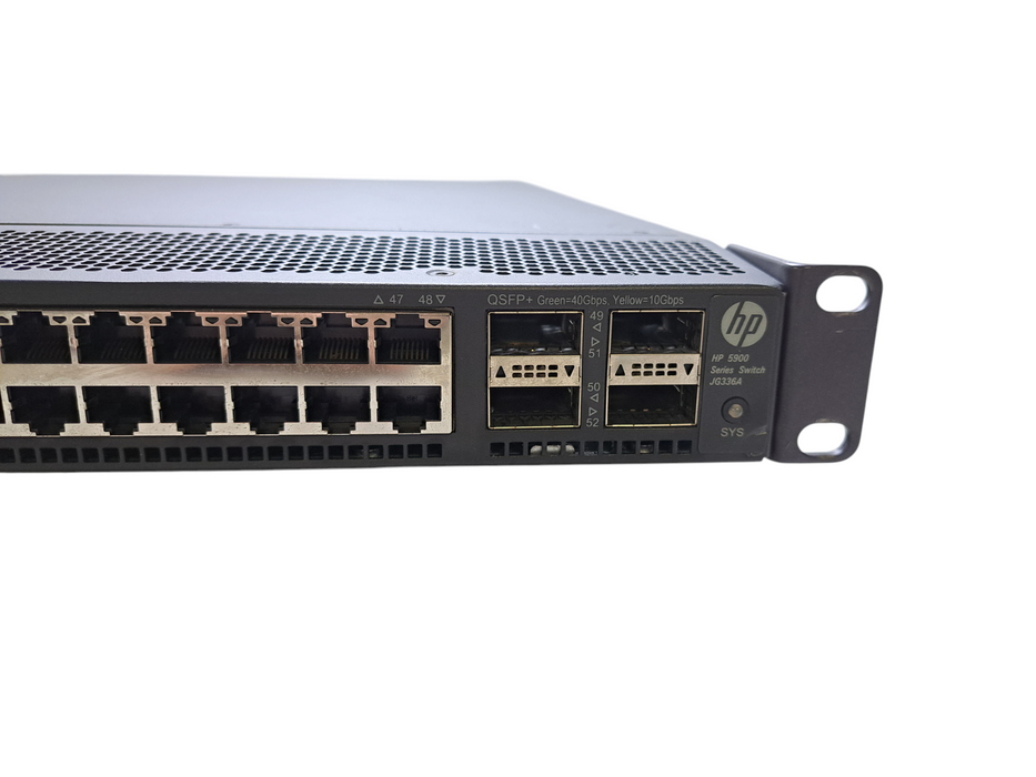 HPE JG336A 5900AF-48XGT-4QSFP+ | 48-Port 10G RJ-45 Switch w/ Dual Power & Fans