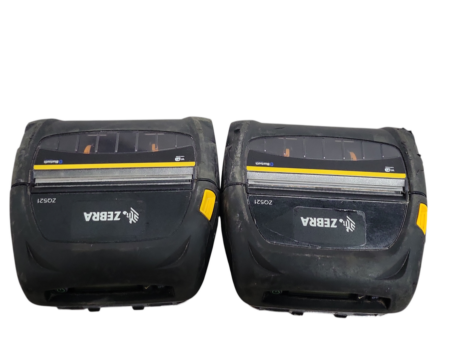 Lot of 2x Zebra ZQ521 Mobile Thermal Label Printer For Parts AS IS *Read*