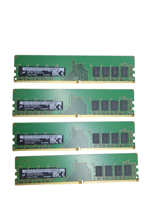 Lot of 4x - 8GB MICRON 1Rx8 PC4-2400T -UA2-11 (MTA8ATF1G64AZ-2G3H1R)