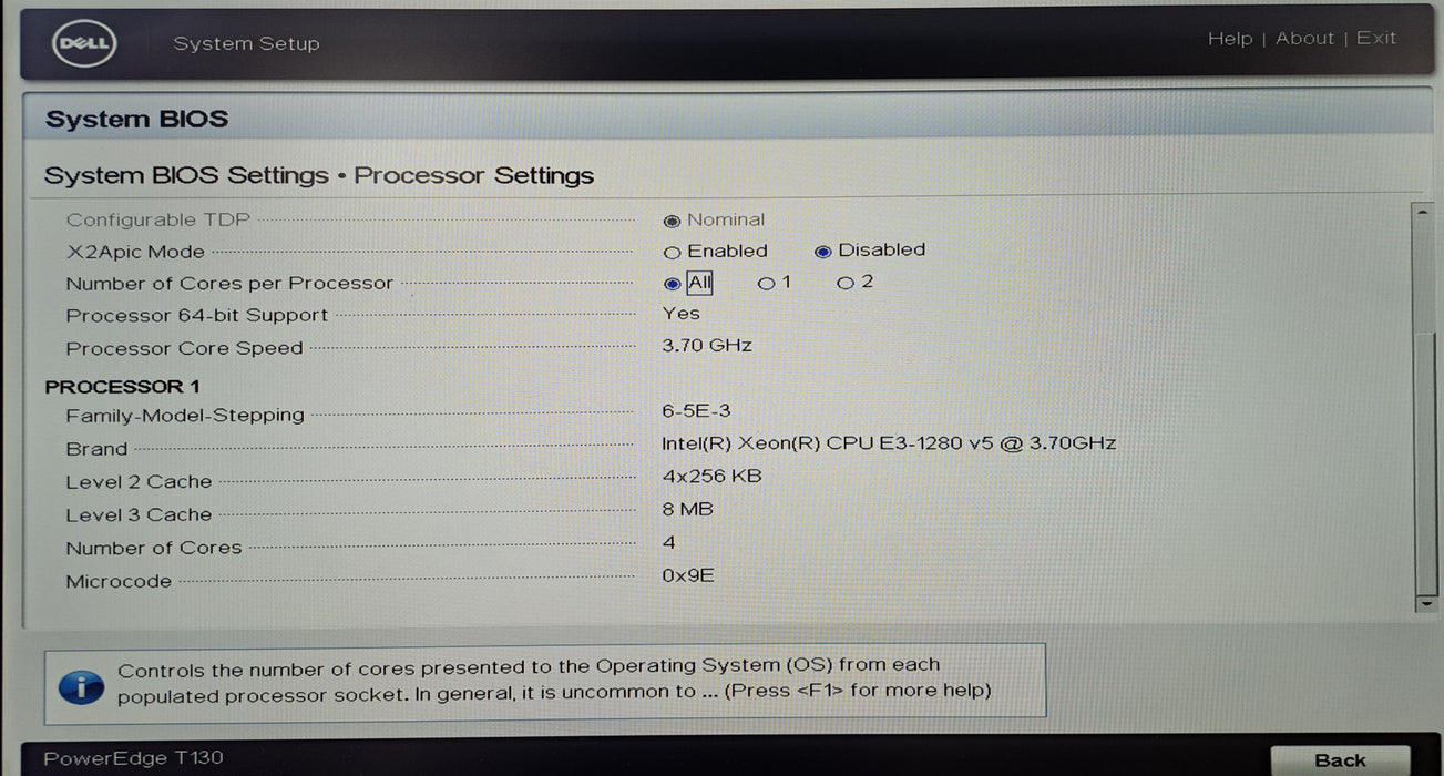 Dell PowerEdge T130 | Xeon E3-1280 v5 @3.70GHz, 8GB DDR4, PERC S130, No HDD