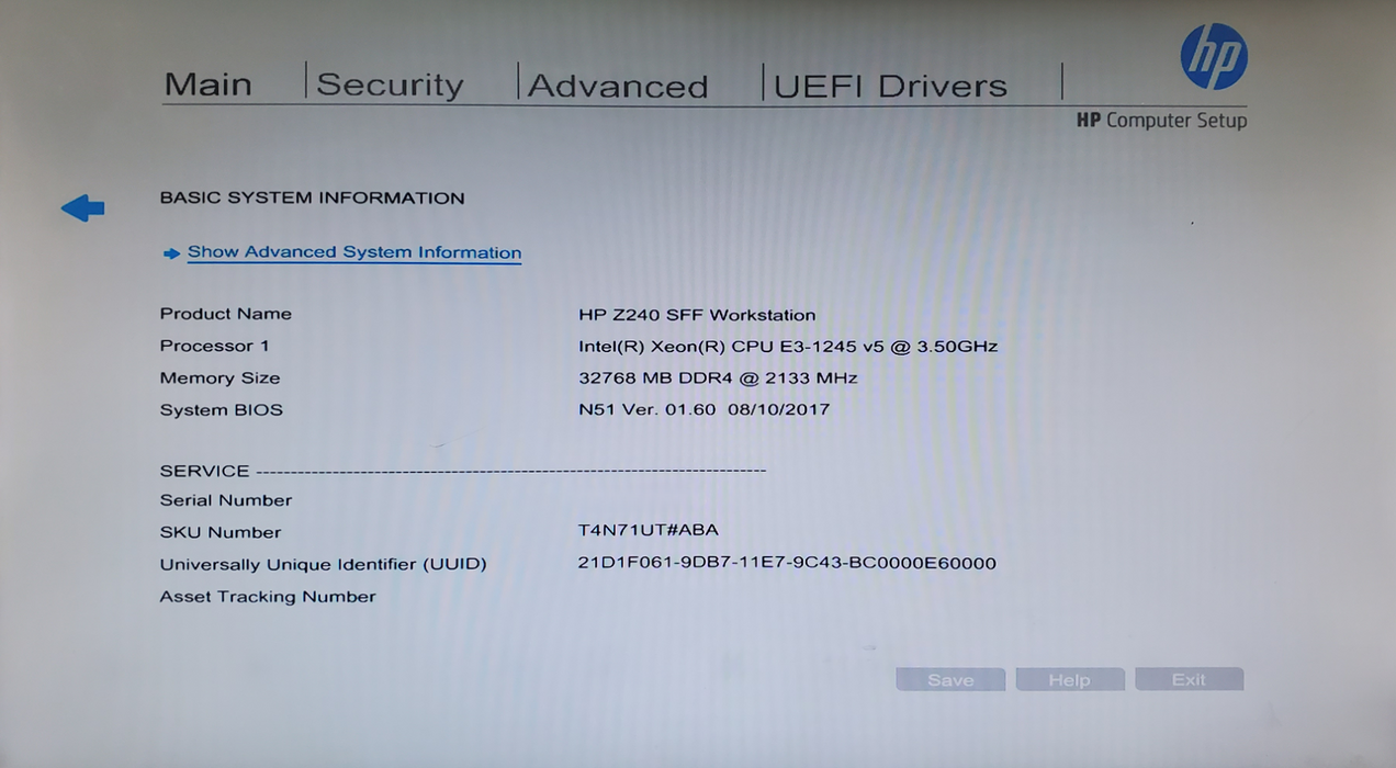 HP Z240 SFF Workstation - Xeon E3-1245 v5, 32GB DDR4 - No HDD/GPU