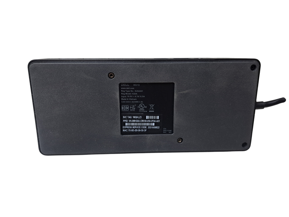 Dell WD19 USB-C Docking Station w/ 180W Power Adapter