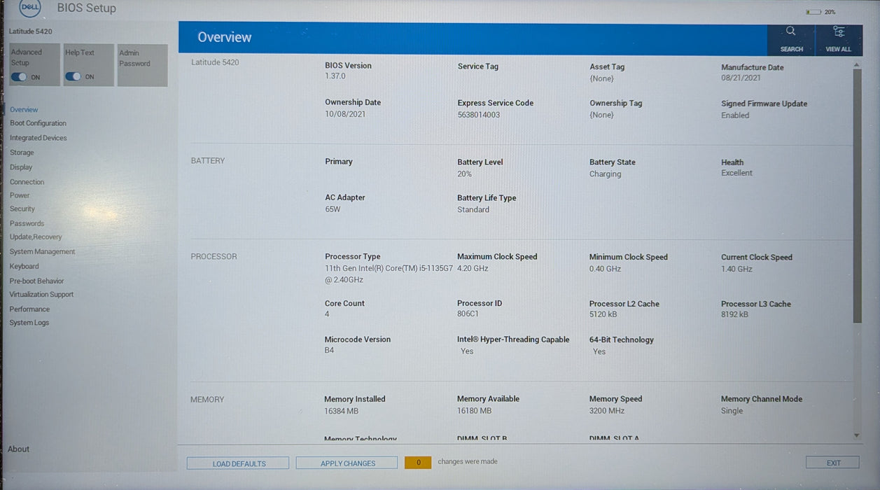Dell Latitude 5420, i5-1135G7 2.40GHz, 16GB DDR4, 256GB NVMe