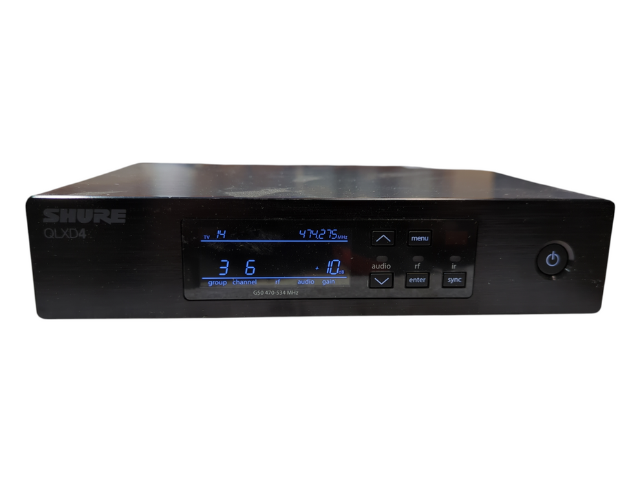 Shure Digital Wireless UHF Receiver QLXD4 G50 470-534 MHz w/ PWR