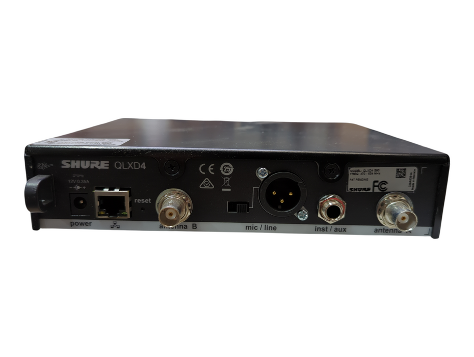 Shure Digital Wireless UHF Receiver QLXD4 G50 470-534 MHz w/ PWR