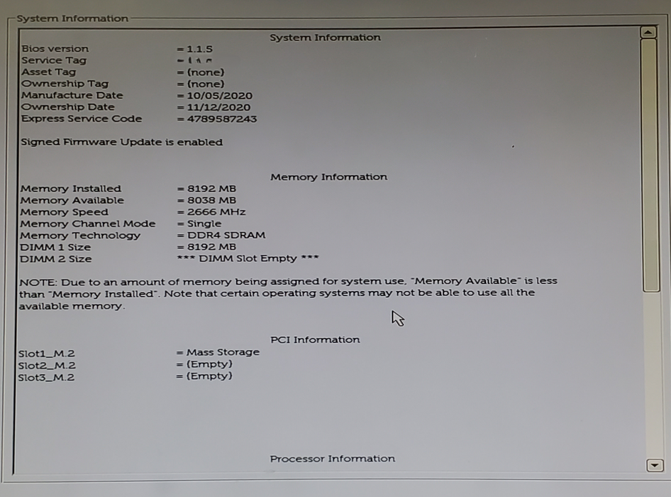 Dell Optiplex 7080 Micro, Core i5-10500T, 8GB DDR4, 256GB NVMe