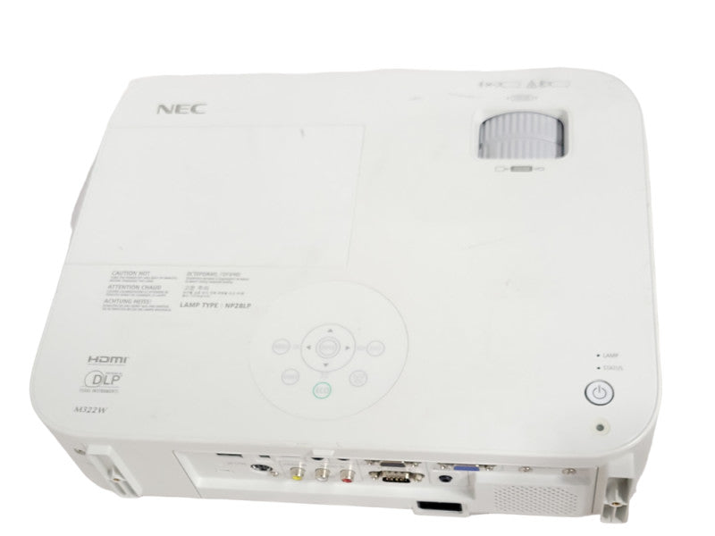 NEC NP-M322W 3200-Lumen Portable DLP Projector 1712 Lamp Hours, READ _
