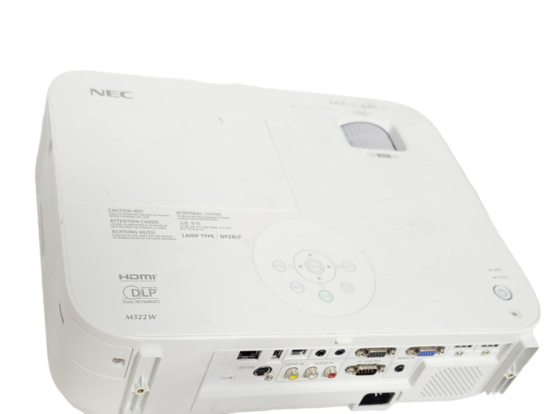 NEC NP-M322W 3200-Lumen Portable DLP Projector 1712 Lamp Hours, READ _