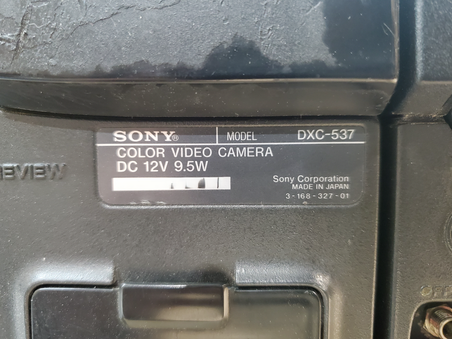 Sony Color Video Camera DXC-537 Betacam w/ PVV-1 Videocasette Recorder *READ*
