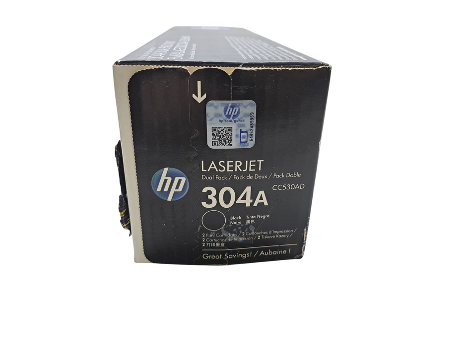 HP 304A Black Toner Cartridge Box (Single) CC530A Sealed