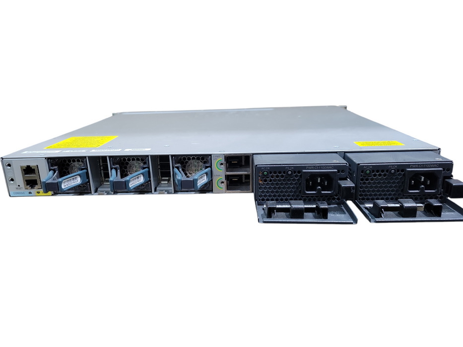 Cisco WS-C3850-48F-L 48 Port PoE+ Gigabit Switch w/ C3850-NM-2-10G 2x PSU