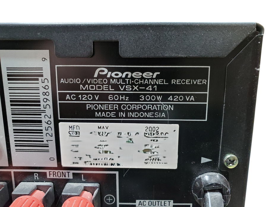 Pioneer Audio/Video Multi-Channel Receiver VSX-41