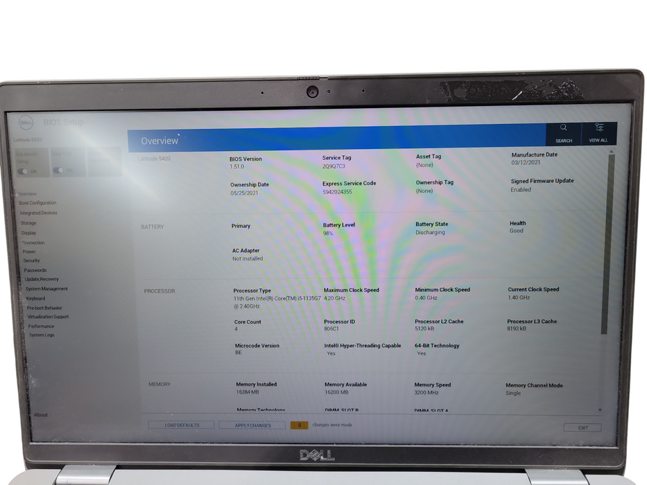 Dell Latitude 5420 - i5-1135G7, 16GB DDR4, 256GB NVMe  READ