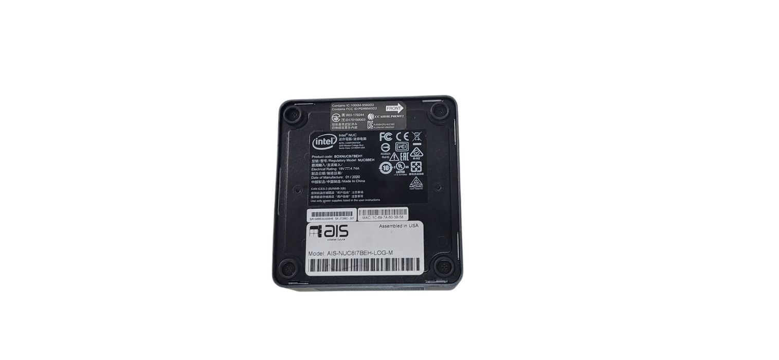 Intel NUC BOXNUC8I7BEH1 Mini PC i7-8559U CPU|8GB DDR4|no HDD