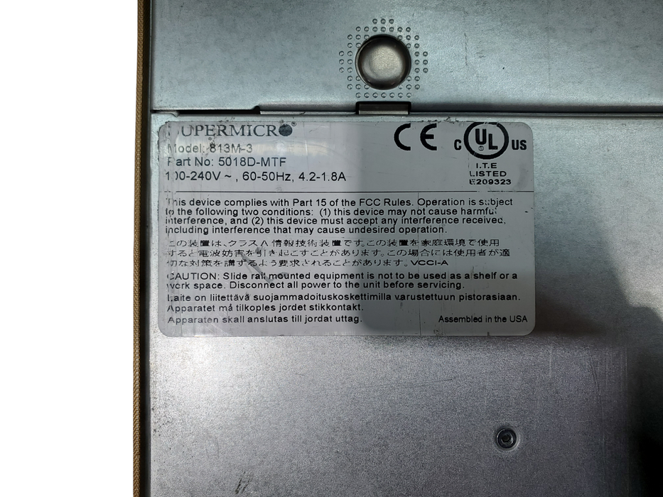 SuperMicro 813M-3 | X10SLM-F - Xeon E3-1230 v3, 16GB DDR3 - No HDD