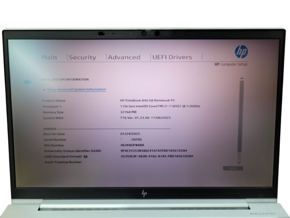 HP Elitebook 840 G8 i7-1185G7 3.0 GHz 16 GB RAM 256GB GB NVMe READ
