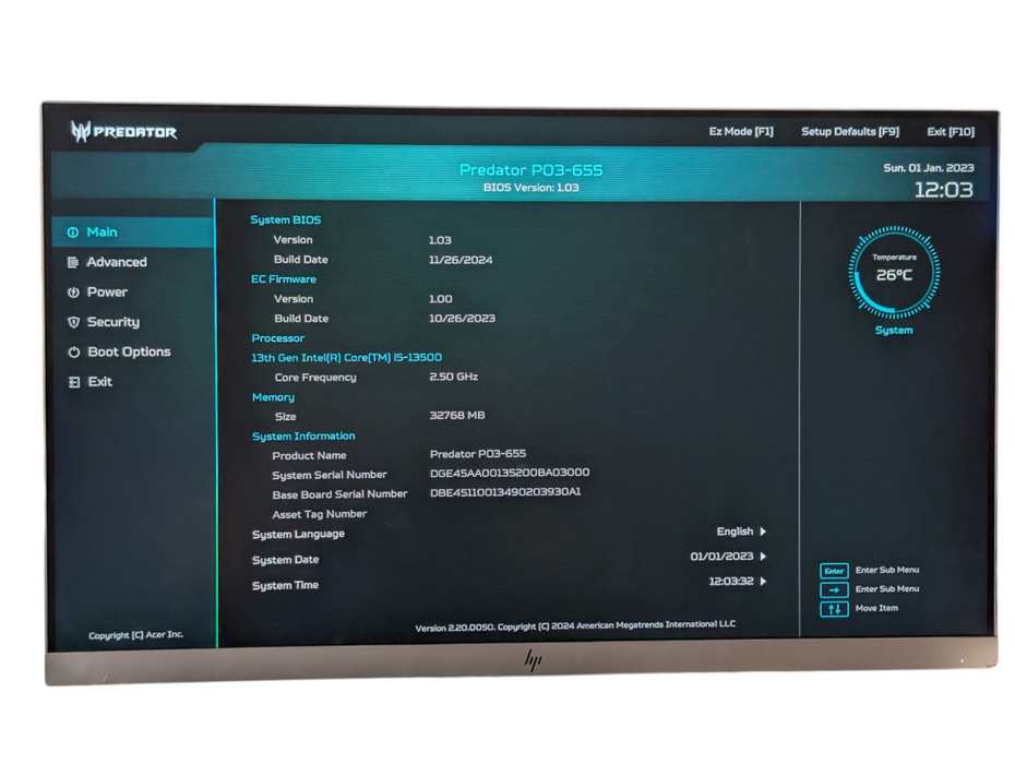 Acer Predator PO3-655 Gaming PC Barebones PLEASE READ