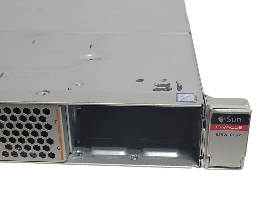 Sun ORACLE X7-2 1U, 2x Xeon Gold 6140 2.30Ghz 32GB 9361-16i 1x PSU, READ _