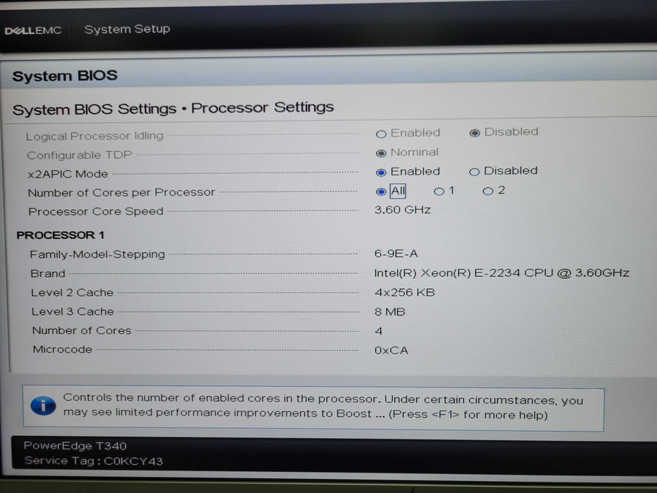 Dell PE T340 Xeon E-2234 3.60GHz, 16GB DDR4, PERC H330, 4x 2TB SAS, 2x PSU _