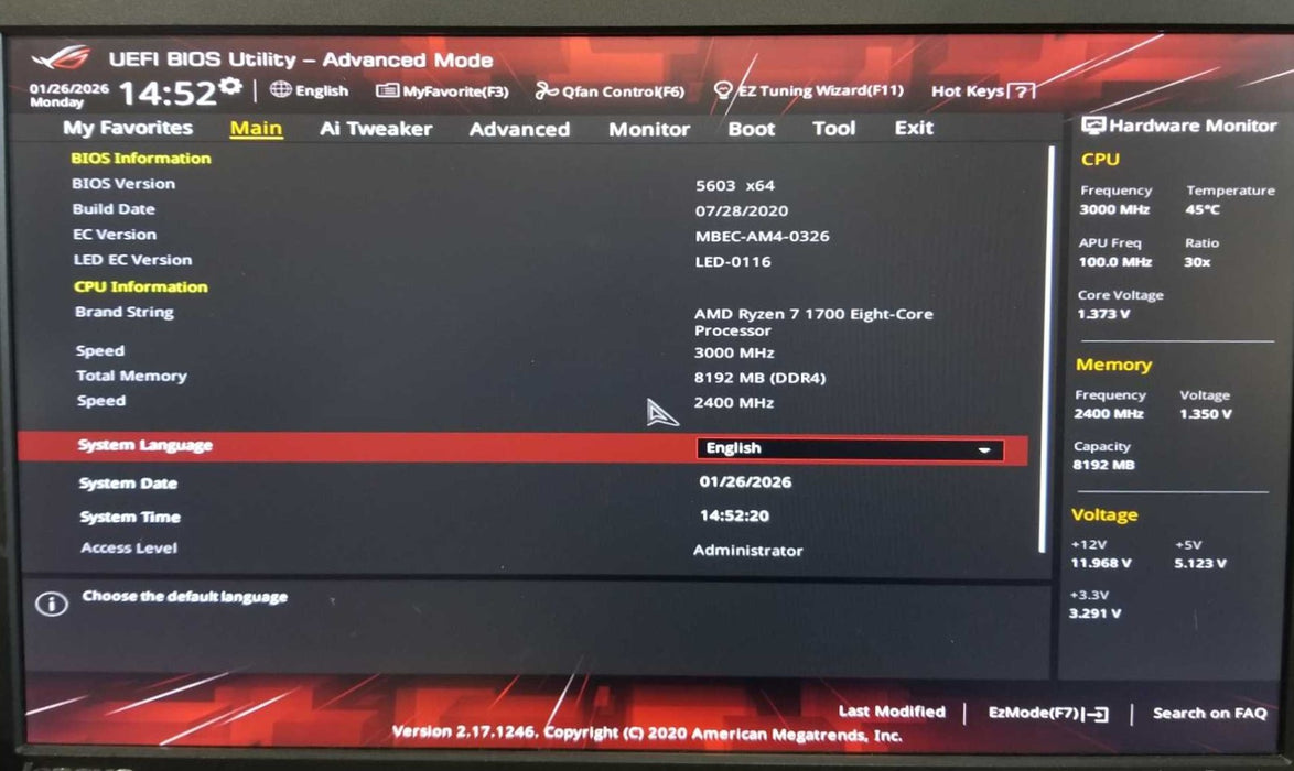 Custom PC Asus STRIX B350-F Gaming, Ryzen 7 1700, 8GB DDR4, GTX 1060 GPU, READ