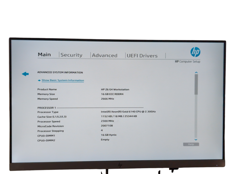 HP Z6 G4 Intel Xeon GOLD 6140 16GB RAM 512GB NVMe SSD NVIDIA Quadro P2000