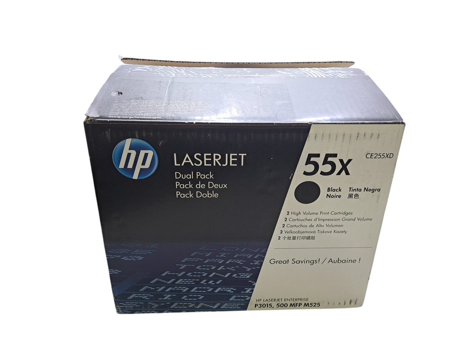 HP 55X DUAL PACK CE255XD High Yield Black (Open Box)