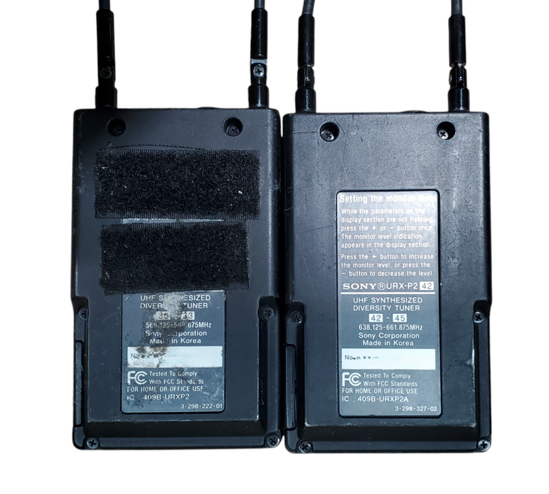 Lot 2x Sony URX-P2 UHF Synthesized Diversity Tuner *READ*