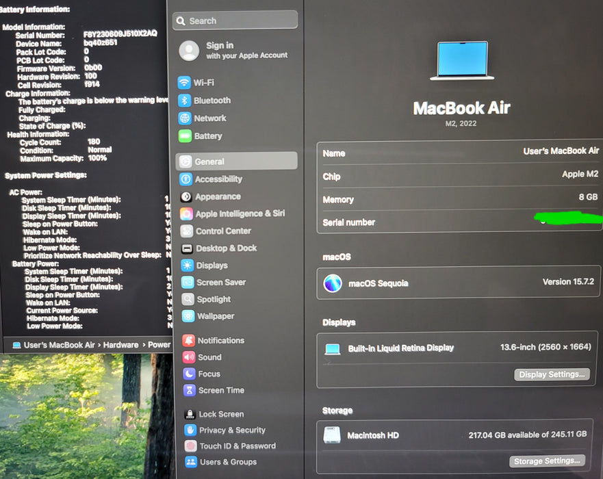 Apple MacBook Air 13" 2022 M2 8GB RAM 256GB SSD