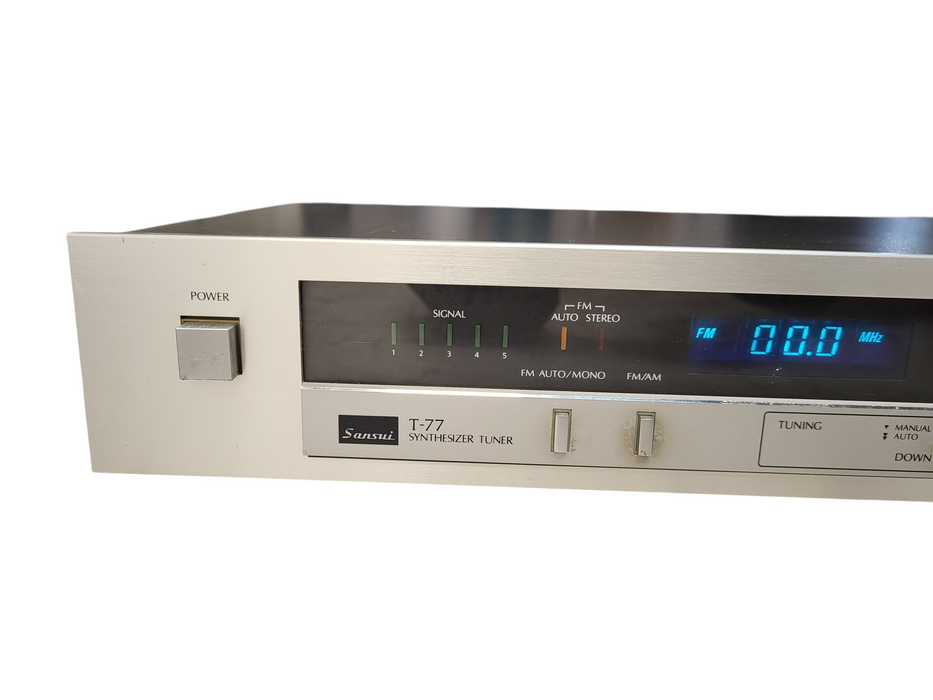 Vintage High Fidelity Sansui T-77 AM/FM Stereo Tuner Tested Audiophile Rare Mint