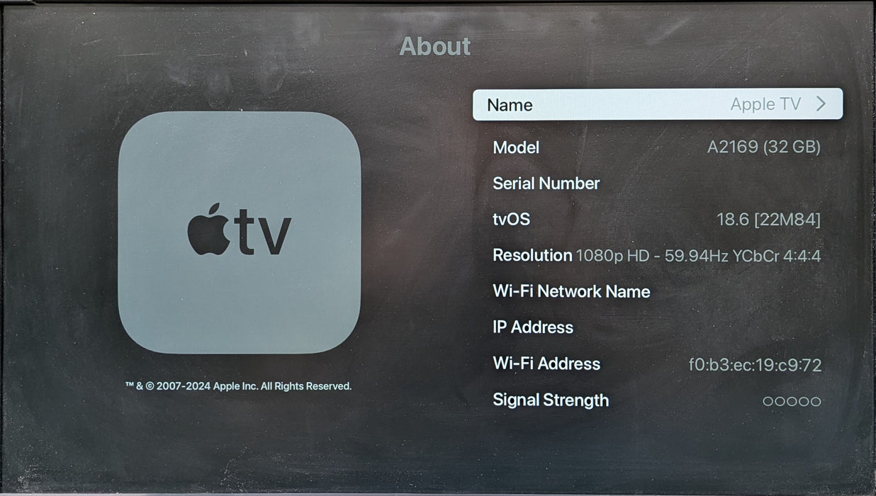 Apple TV 4K 2nd Gen 32GB A2169 Media Streamer with Voice Remote