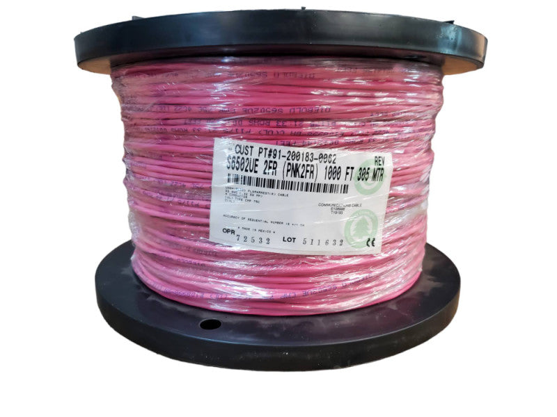 Belden Communications Cable S6502UE 2FR (PNK2FR) 1000ft Reel @
