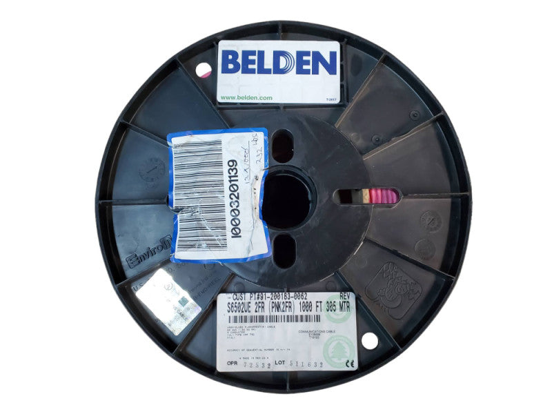 Belden Communications Cable S6502UE 2FR (PNK2FR) 1000ft Reel @