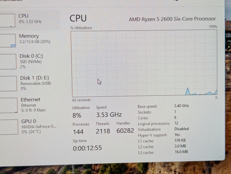 Custom Gaming PC GIGABYTE B450M DS3H AMD Ryzen 5 2600 16GB RAM 256GB NVMe SSD