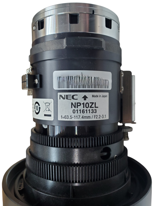 NEC NP10ZL Ultra Long Throw Zoom Projector Lens - f=63.5-117.4mm / F2.2-3.1