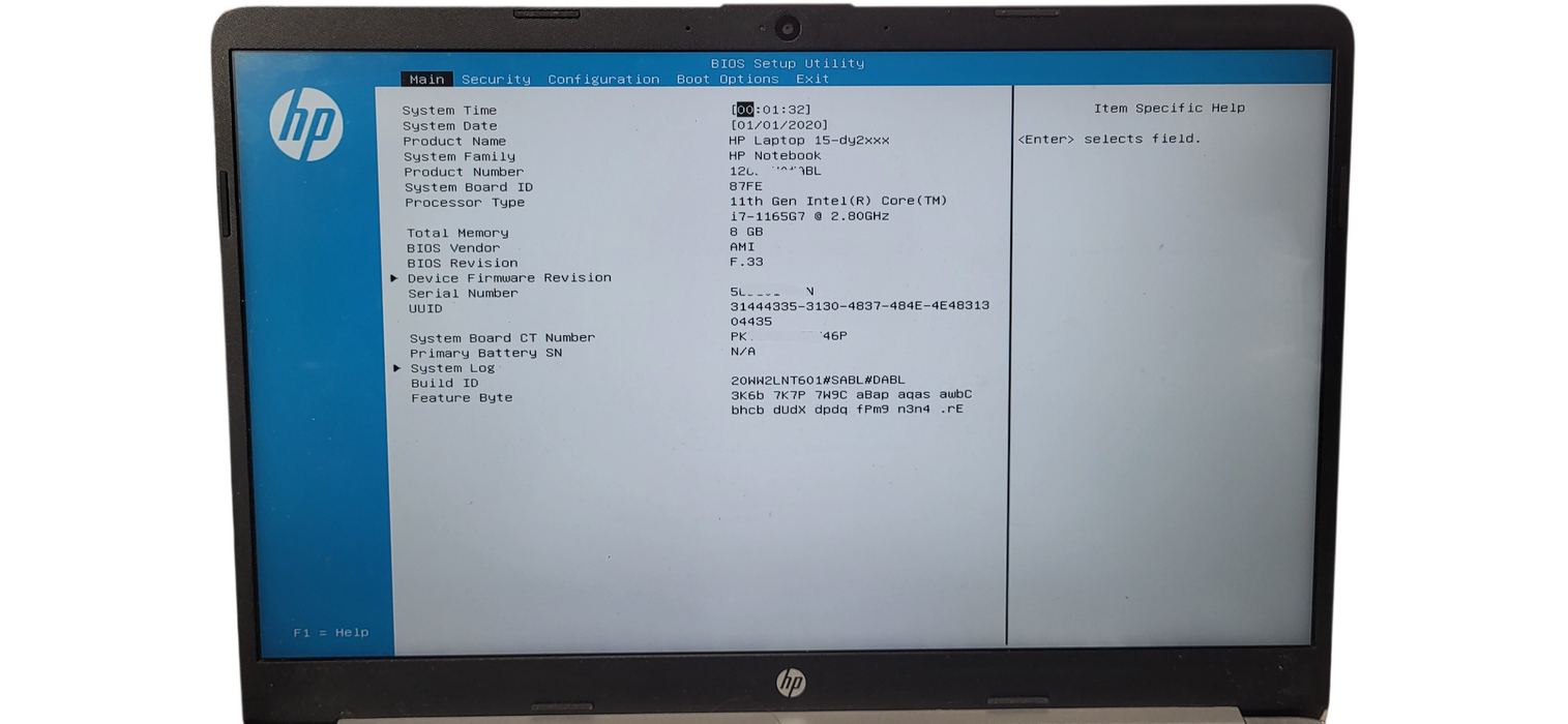 HP Laptop 15 i7-1165G7 CPU | 8GB DDR4 | 256GB NVME| W/AC READ