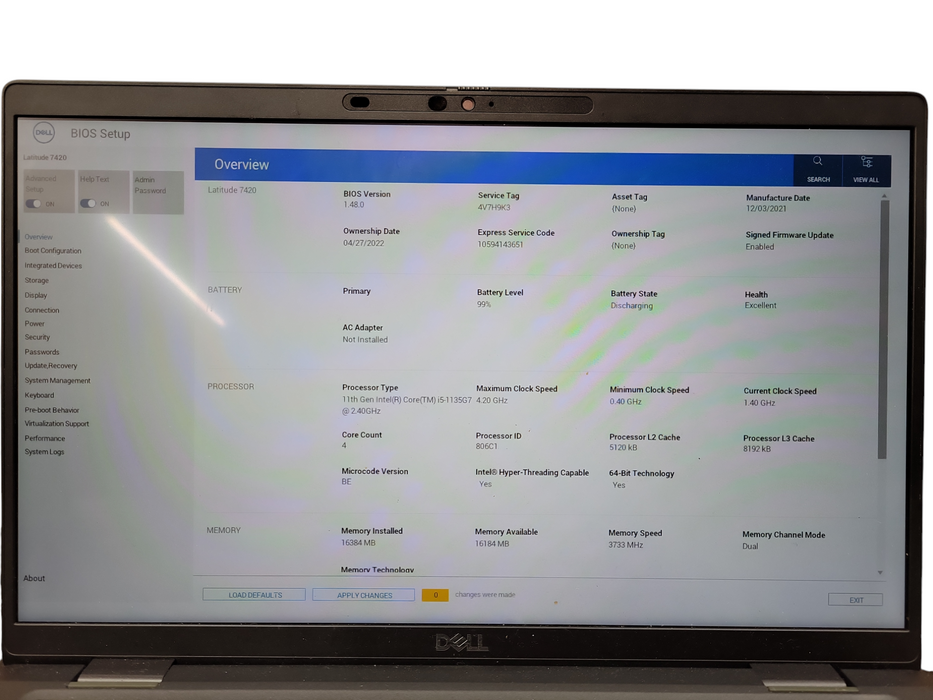 Dell Latitude 7420 i5- 1135G7 CPU| 16GB DDR4 RAM | 256GB NVMe