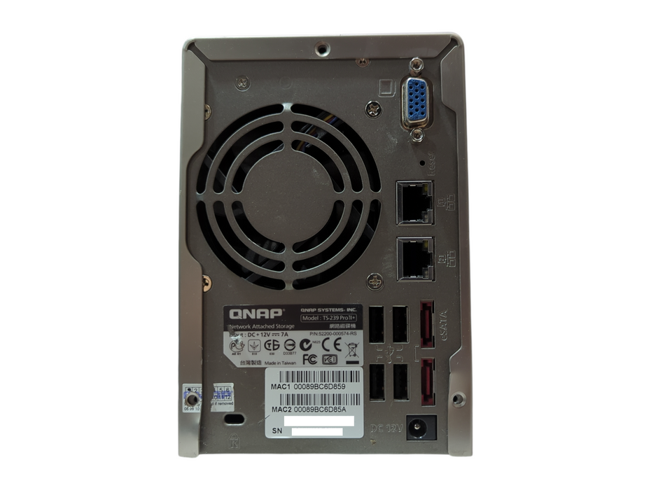 Qnap TS-239 Pro II+ 2 Bay Network Attached Storage w/ 2x 2TB HDDs