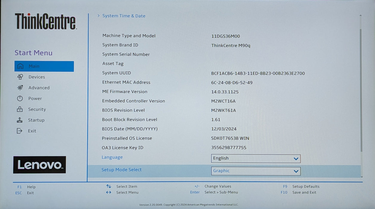 Lenovo ThinkCentre M90q, i5-10500T 2.30GHz, 16GB DDR4, 256GB NVME, PWR